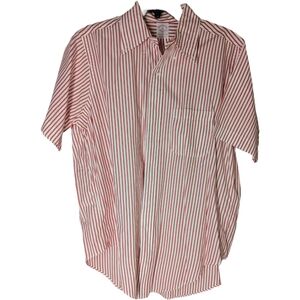 Vintage Short Sleeve Striped button up shirt size L